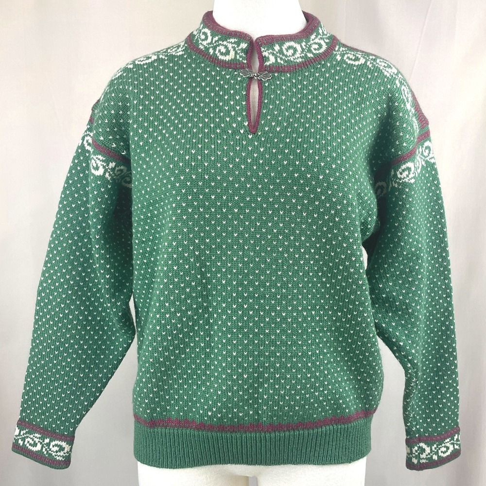 Vintage Womens (M) NORDIC NOMAD Wool Fair Isle Sweater Ski Apres Normcore USA